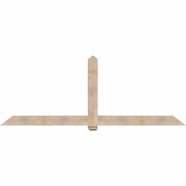 Ekena Millwork Eugene Smooth Timber Gable Bracket, Douglas Fir, 108"W x 40"H x 5 1/2"D x 5 1/2"F, 9/12 Pitch GBW108X40X0606EUG00SDF - main